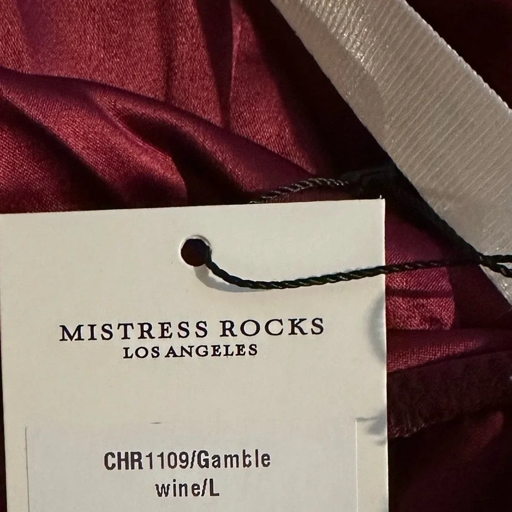 NWT MISTRESS ROCKS x HOUSE OF CB Gamble Dress Wine